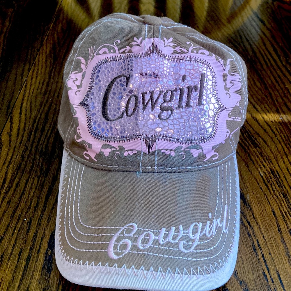 Shiny Cowgirl ball cap.